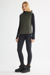 Orolay Quilted Vest with SLim-Fit Waist Design #color_Olive