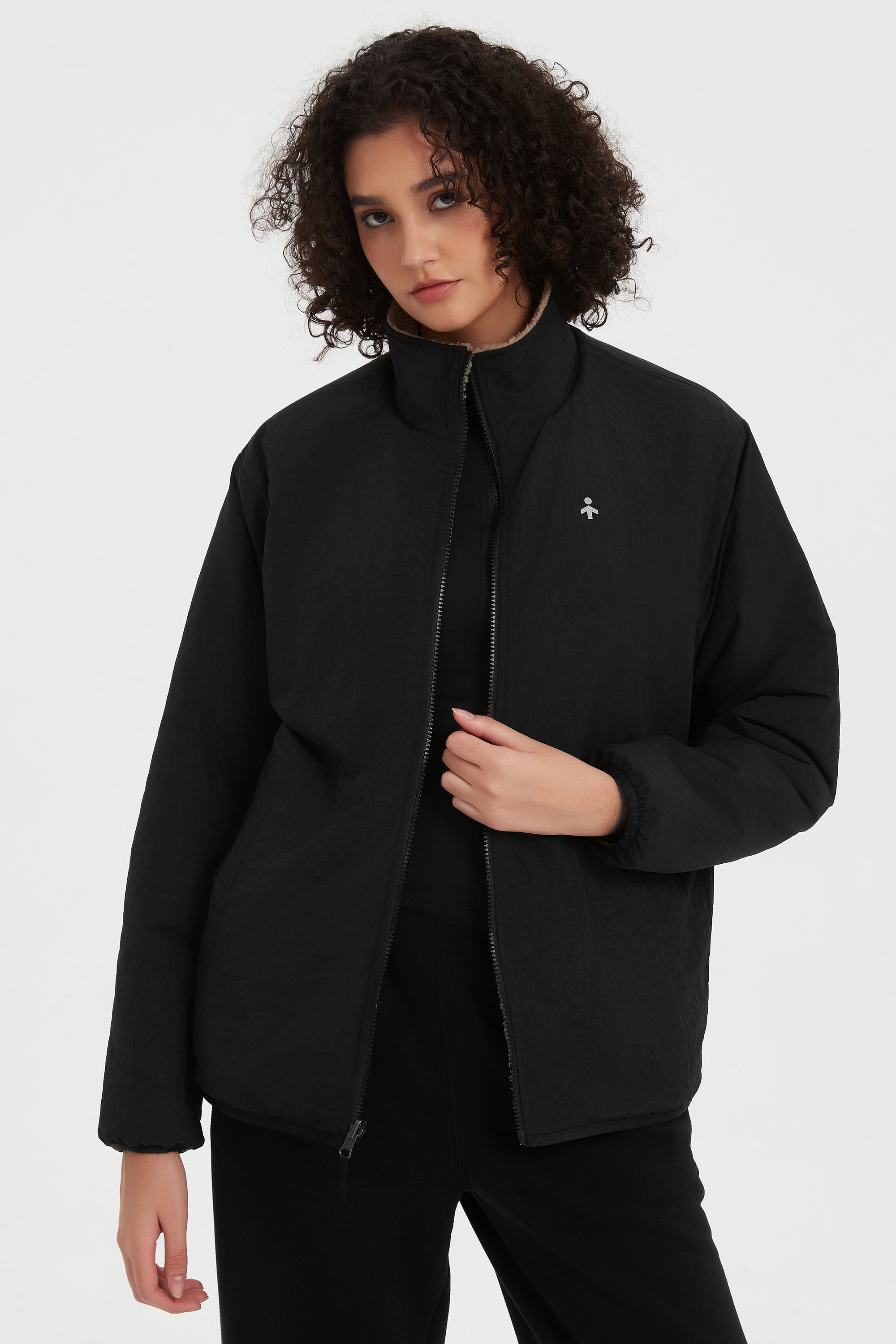 Orolay Reversible Fleece Jackets Full Zip Long Sleeve #color_Odyssey Gray