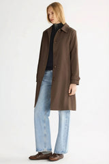 Orolay-Single-Breasted Trench-#color_coffee