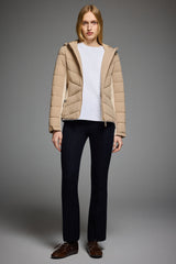 OROLAY Slim-Fit Quilted Hybrid Jacket #color_khaki