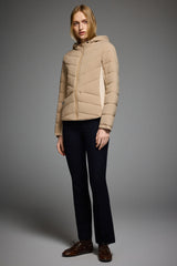 OROLAY Slim-Fit Quilted Hybrid Jacket #color_khaki