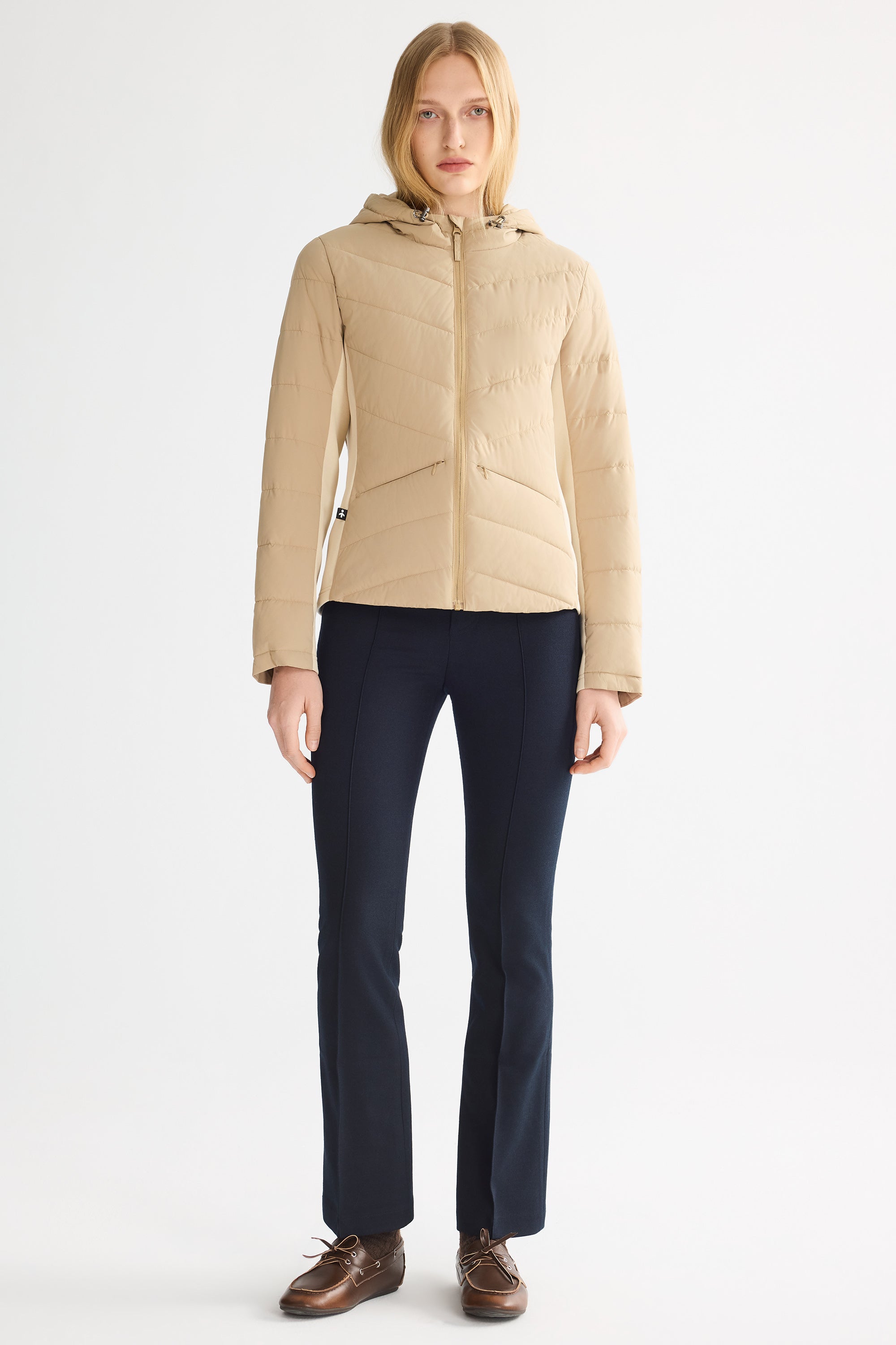 OROLAY Slim-Fit Quilted Hybrid Jacket #color_khaki