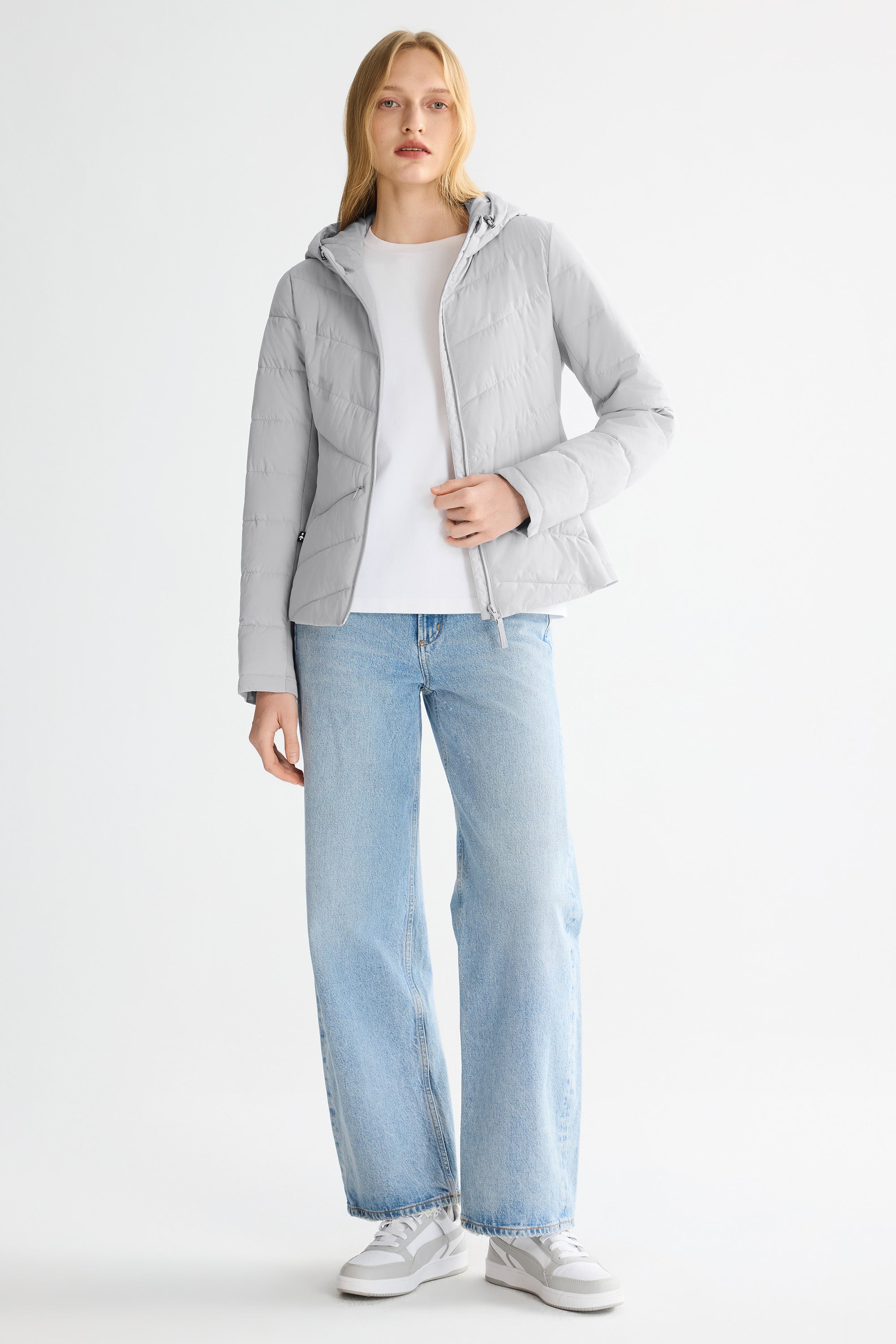 OROLAY Slim-Fit Quilted Hybrid Jacket #color_gray