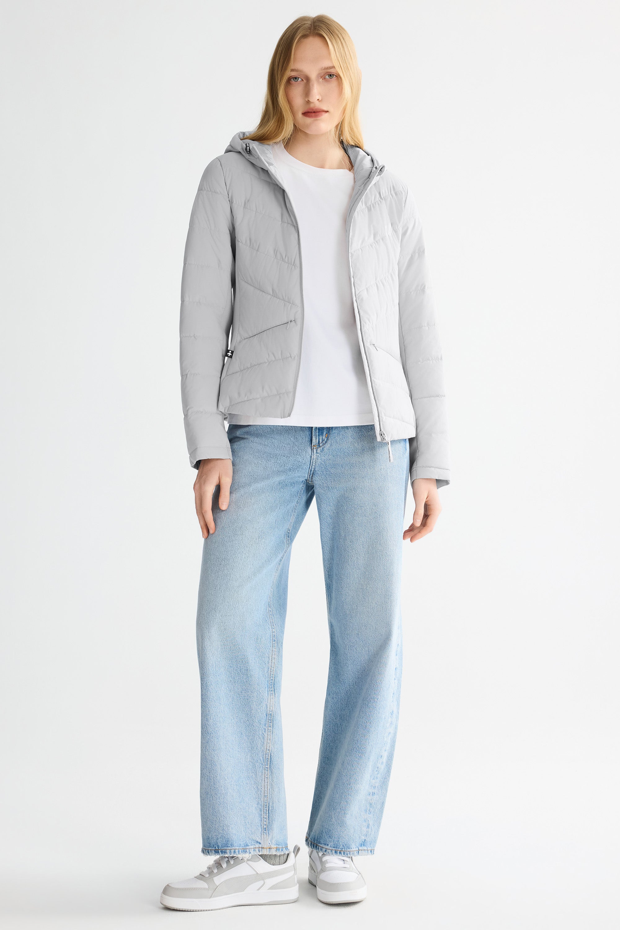 OROLAY Slim-Fit Quilted Hybrid Jacket #color_gray