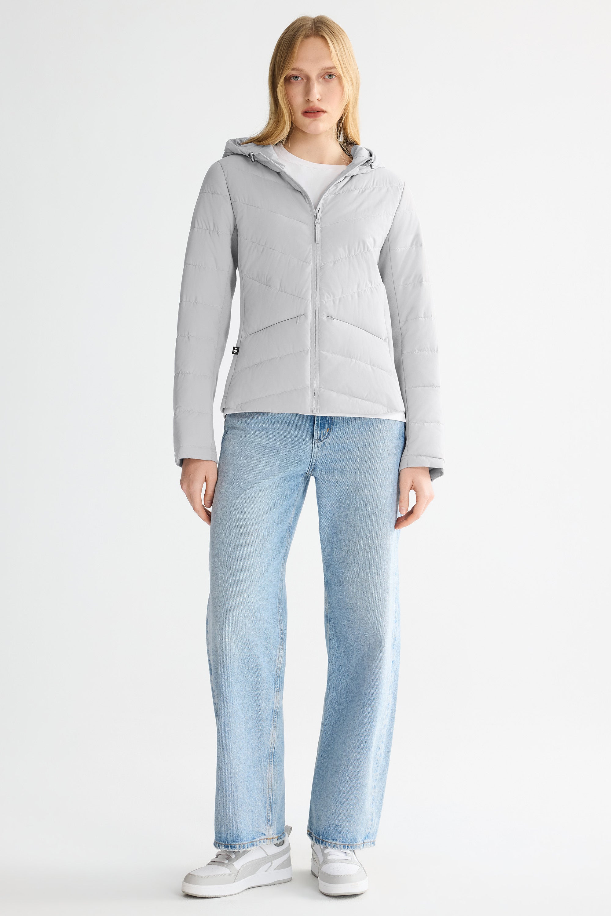 OROLAY Slim-Fit Quilted Hybrid Jacket #color_gray
