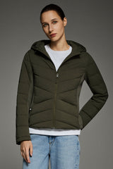 OROLAY Slim-Fit Quilted Hybrid Jacket #color_olive