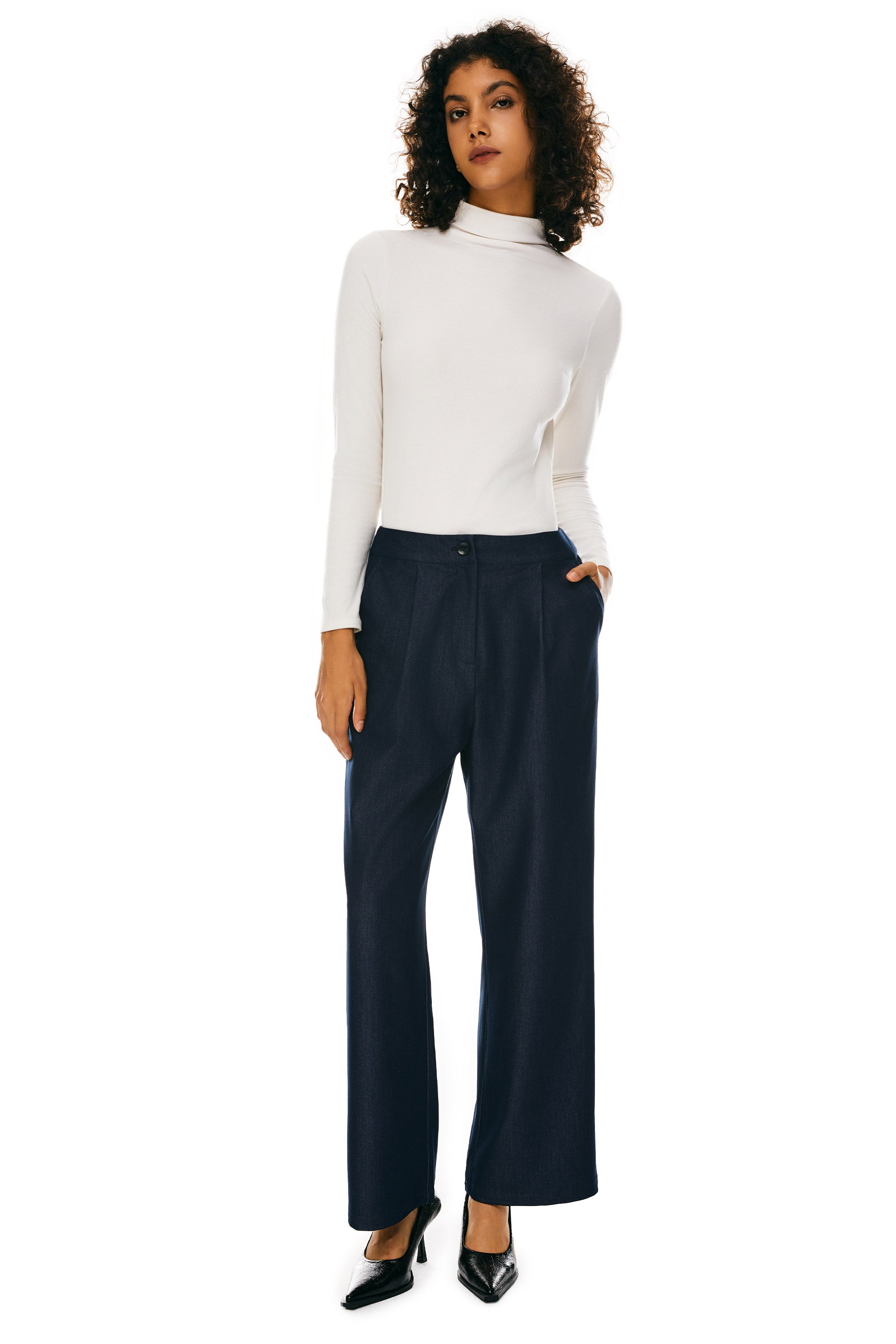 Straight Leg Dress Pants - Orolay, #color_Beacon Blue