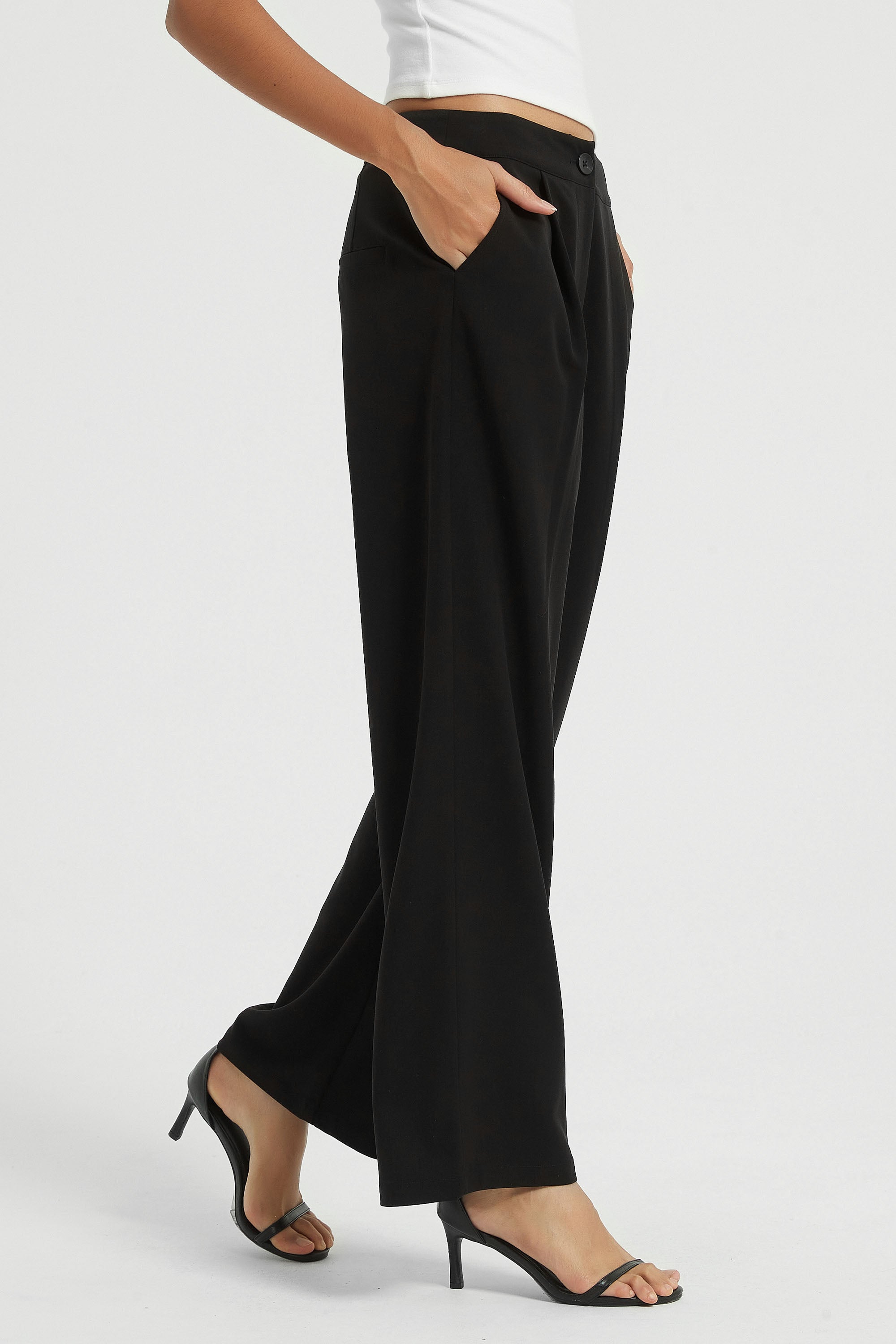 Straight Leg Dress Pants - Orolay, #color_Black