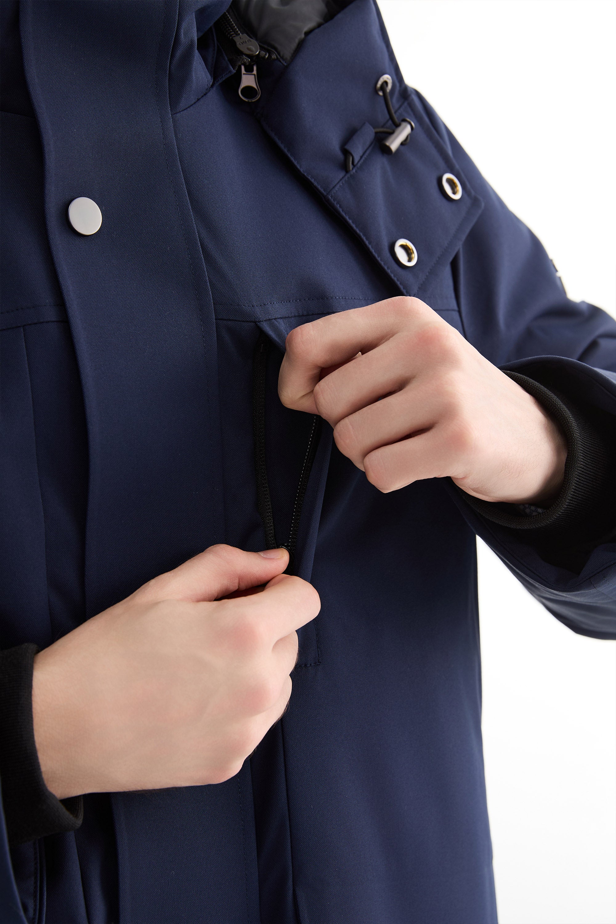 Super Warm Down Parka with Hood Orolay #color_navy