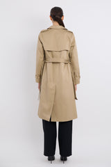 Maxi Length Classic Trench Coat Orolay #color_Khaki