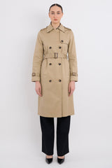 Maxi Length Classic Trench Coat Orolay #color_Khaki