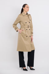 Maxi Length Classic Trench Coat Orolay #color_Khaki