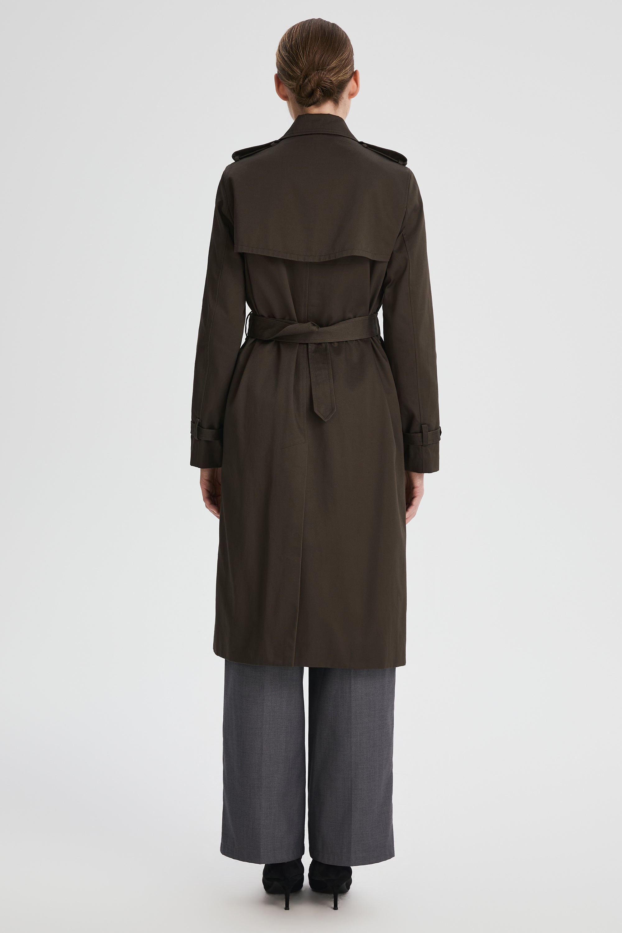 Maxi Length Classic Trench Coat Orolay #color_coffee