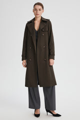 Maxi Length Classic Trench Coat Orolay #color_coffee