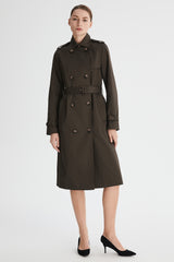 Maxi Length Classic Trench Coat Orolay #color_coffee