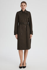 Maxi Length Classic Trench Coat Orolay #color_coffee