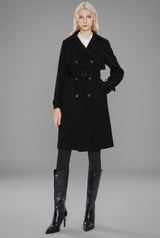Classic Double-Breasted Lapel Hudson Trench #color_black