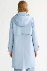 Orolay-Single-Breasted Trench-#color_Light Blue