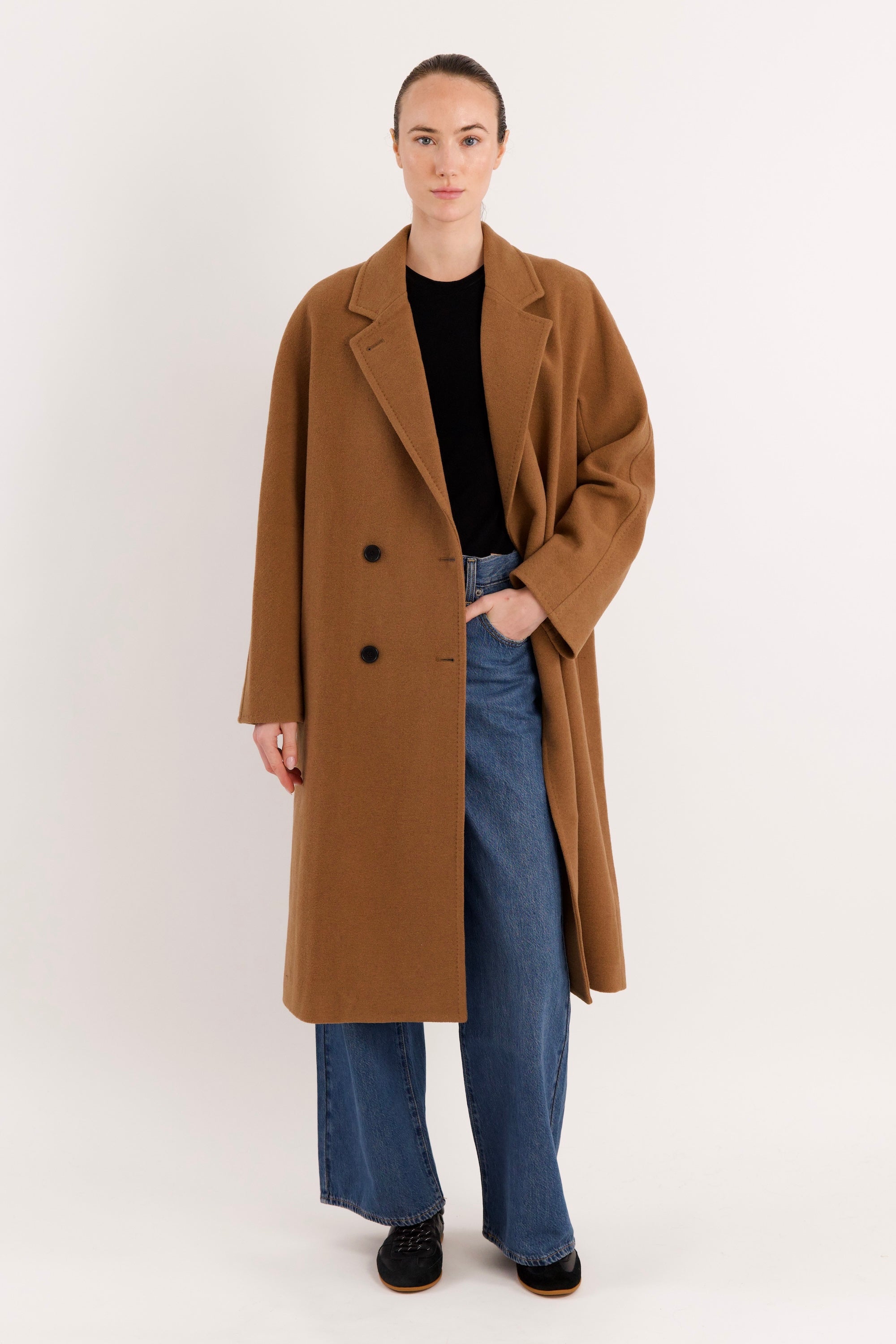 Maxi Wool Coat 2-Button OROLAY #color_camel