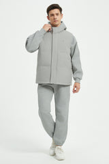 Zip Up Stand Collar Down Vest OROLAY #color_gray