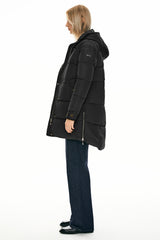 Orolay-Zipper Winter Thickened Puffer Coat-#color_Black