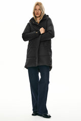 Orolay-Zipper Winter Thickened Puffer Coat-#color_Black