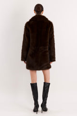 Mid-Length Faux Fur Coat orolay #color_coffee