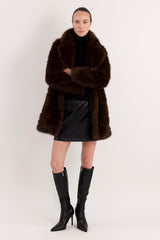 Mid-Length Faux Fur Coat orolay #color_coffee