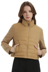 Orolay Lightweight Jacket Quilted Puffer Hybrid Breathable #color_khaki