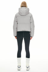 orolay Cropped Puffer Jacket Winter Quilted #color_Lightgray