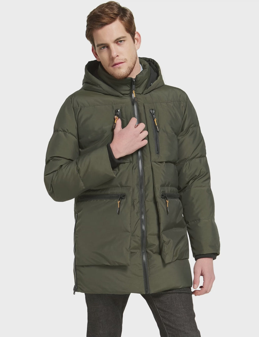 Orolay 092 Classics Hooded Thickened Down Jacket men #color_blue,Gray,army green,Black