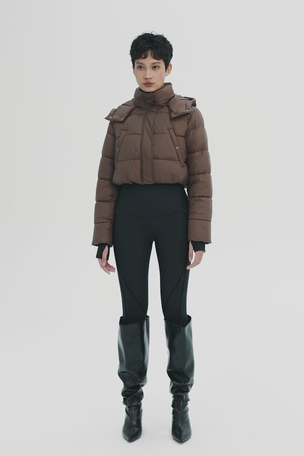 Orolay Urban Essential Short Puffer #color_gray,black,coffee,olive