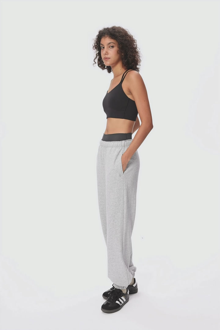 Video of Athletic Baggy Sweatpants from Orolay - #Color_Heather, Black