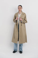 Maxi Length Oversized Trench Coat orolay #color_black,khaki,navy,coffee,olive