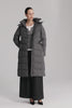 Full-Length Belted Hooded Down Jacket Orolay #color_darkgray,black,beige,navy