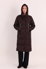 Orolay-Knee Length Thickened Down Jacket-#color_COFFEE