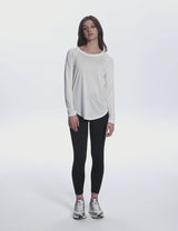 Video of Lightweight Long Sleeve Top from Orolay - #color_Skywriting,Black,White