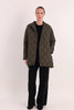 Orolay Oversized Quilted Puffer Jacket Lightweight with Pockets #color_khaki,coffee,black,green,PINK,Taupe,Sparrow