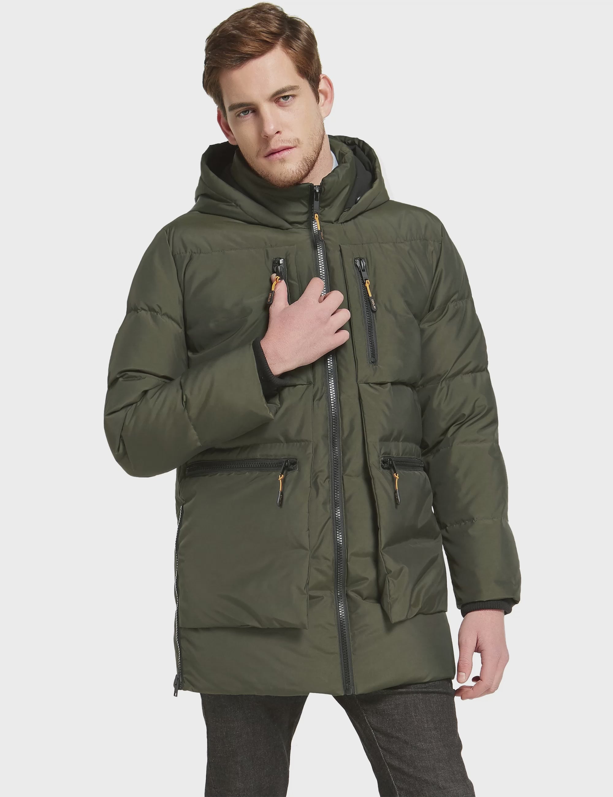 Orolay 092 Classics Hooded Thickened Down Jacket men #color_Odyssey Gray,Quiet Gray,Sea Turtle,Black