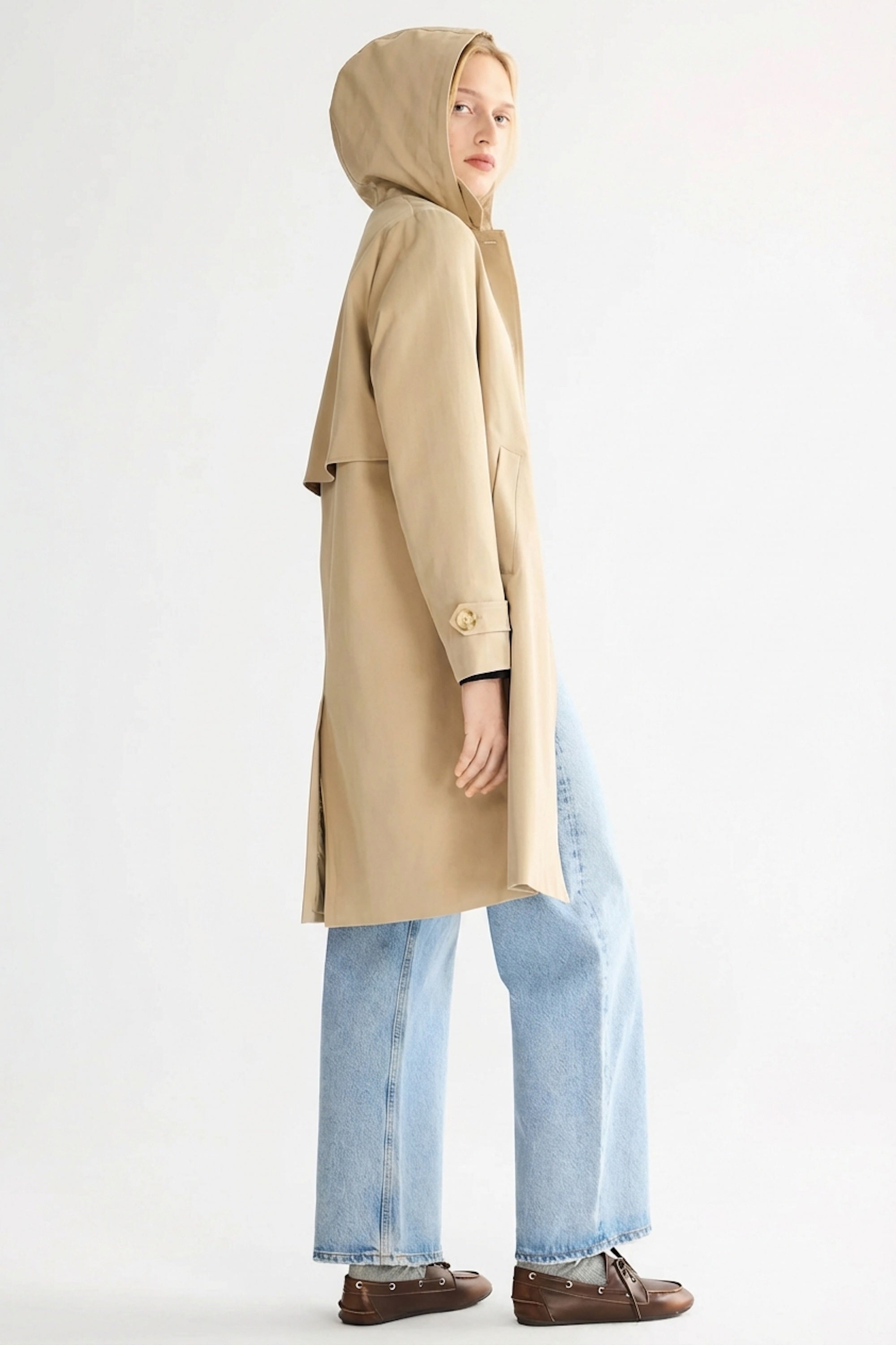 Single-Breasted Trench from Orolay - #color_Frosted Almond