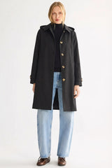 Orolay-Single-Breasted Trench-#color_Black