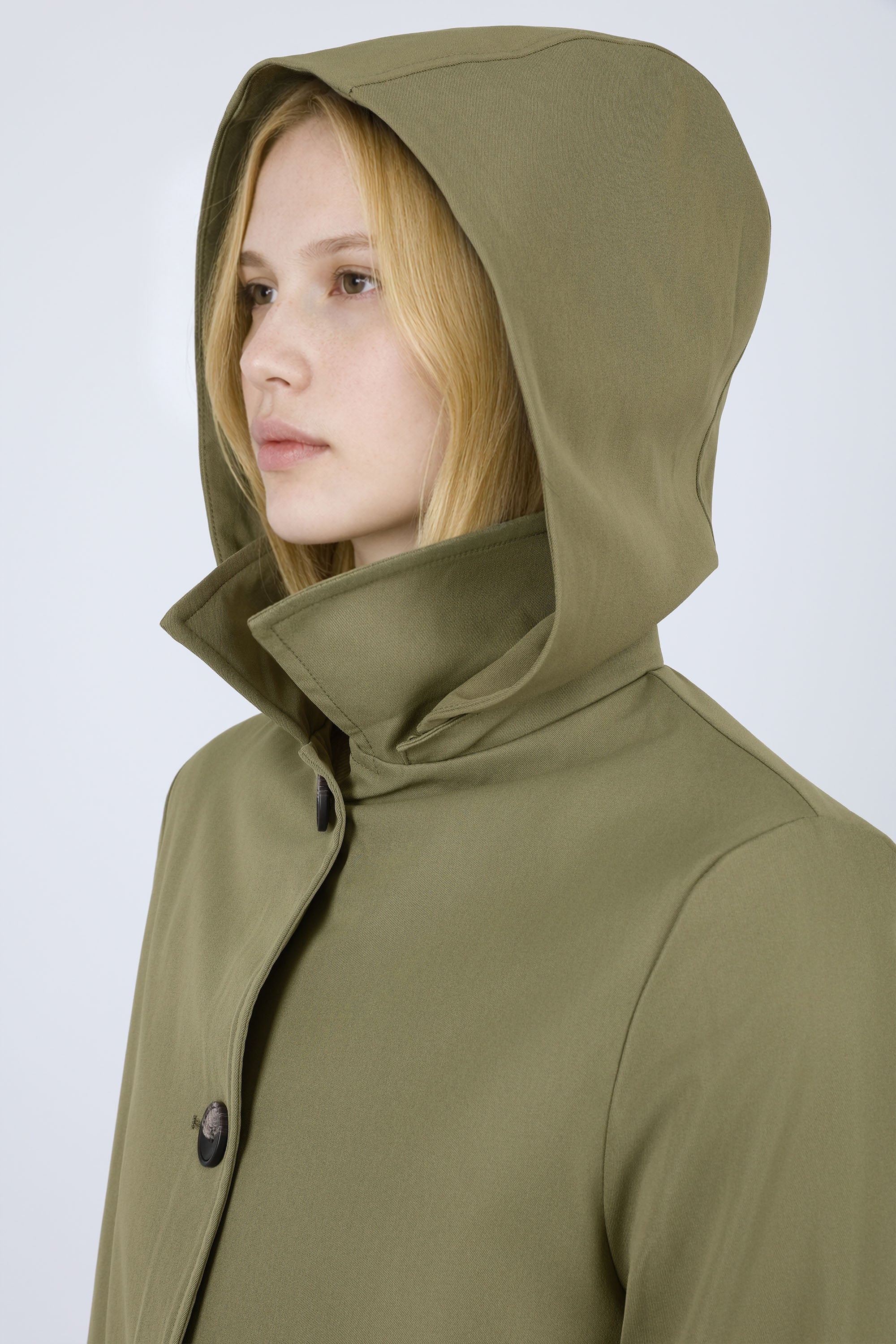 Orolay-Single-Breasted Trench-#color_Army Green