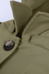 Orolay-Single-Breasted Trench-#color_Army Green