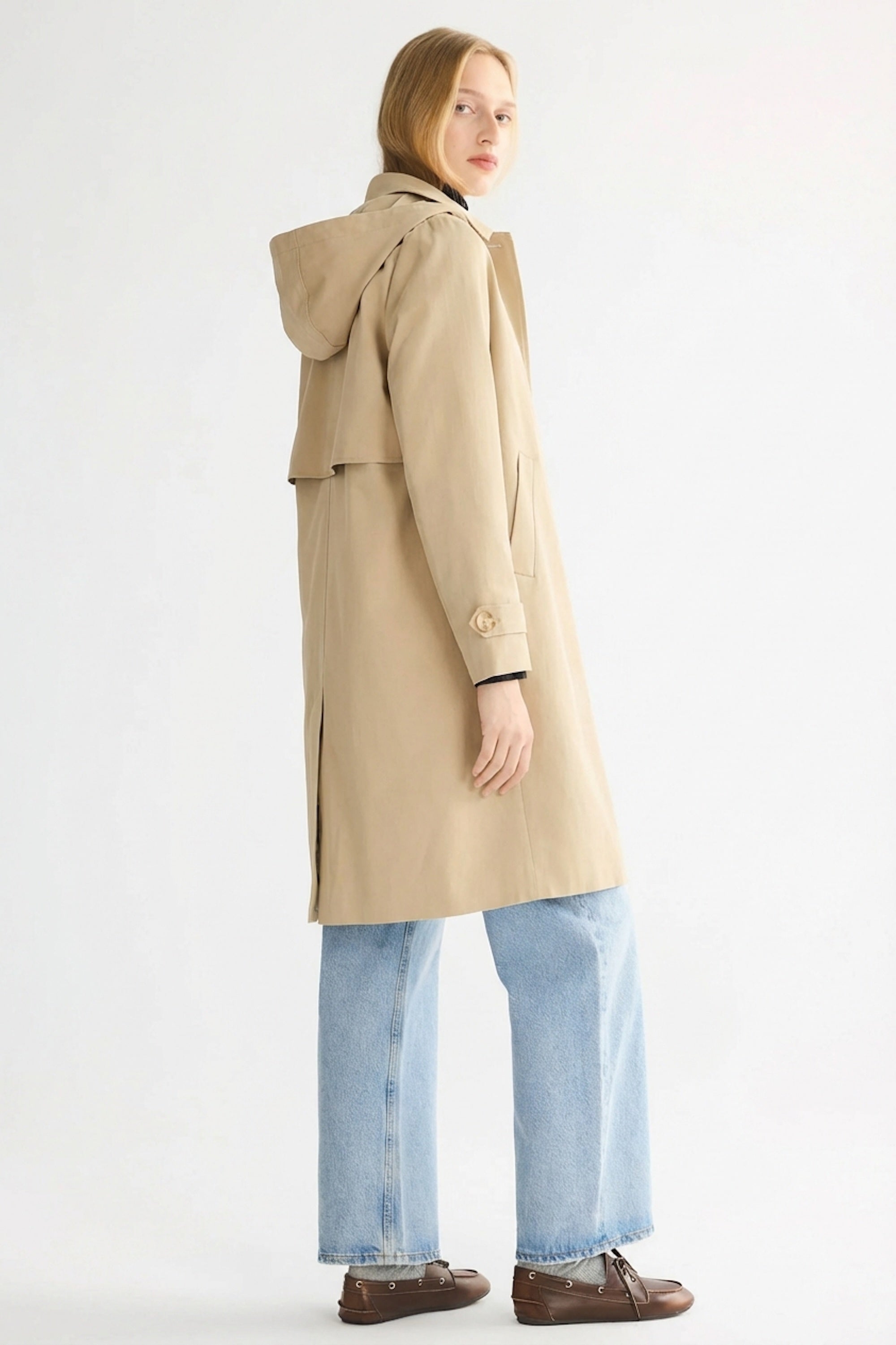 Single-Breasted Trench from Orolay - #color_Frosted Almond